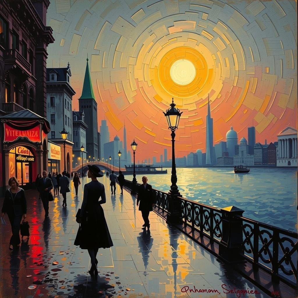 Glimmering Lady at Sunset