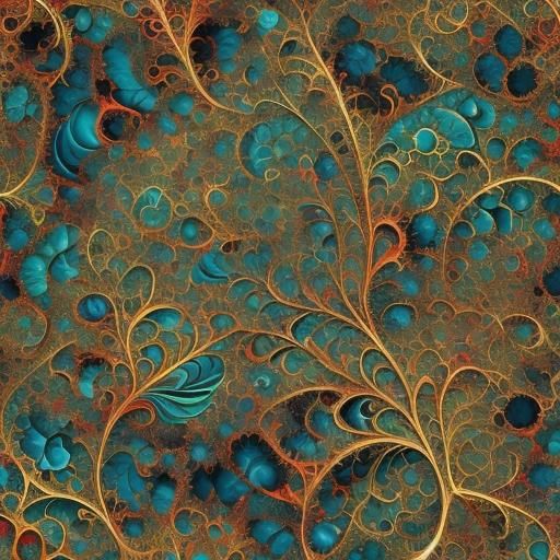 Intricate Fractal Feather Pattern