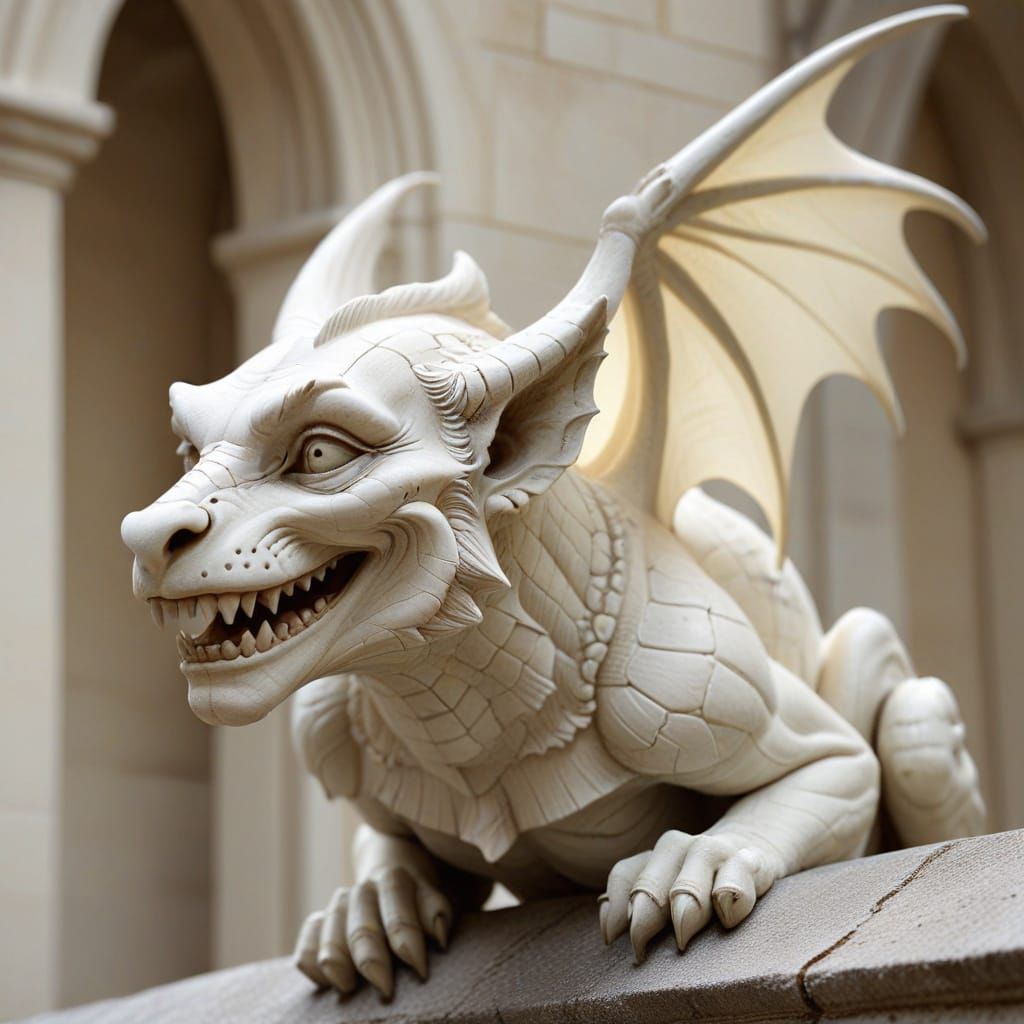 Charming Gargoyle Girl Embodies Whimsical Fantasy