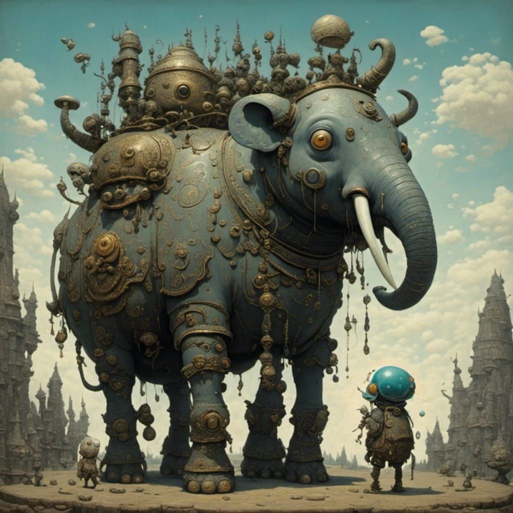 Elephant Tea Party, Children's Illustration Style