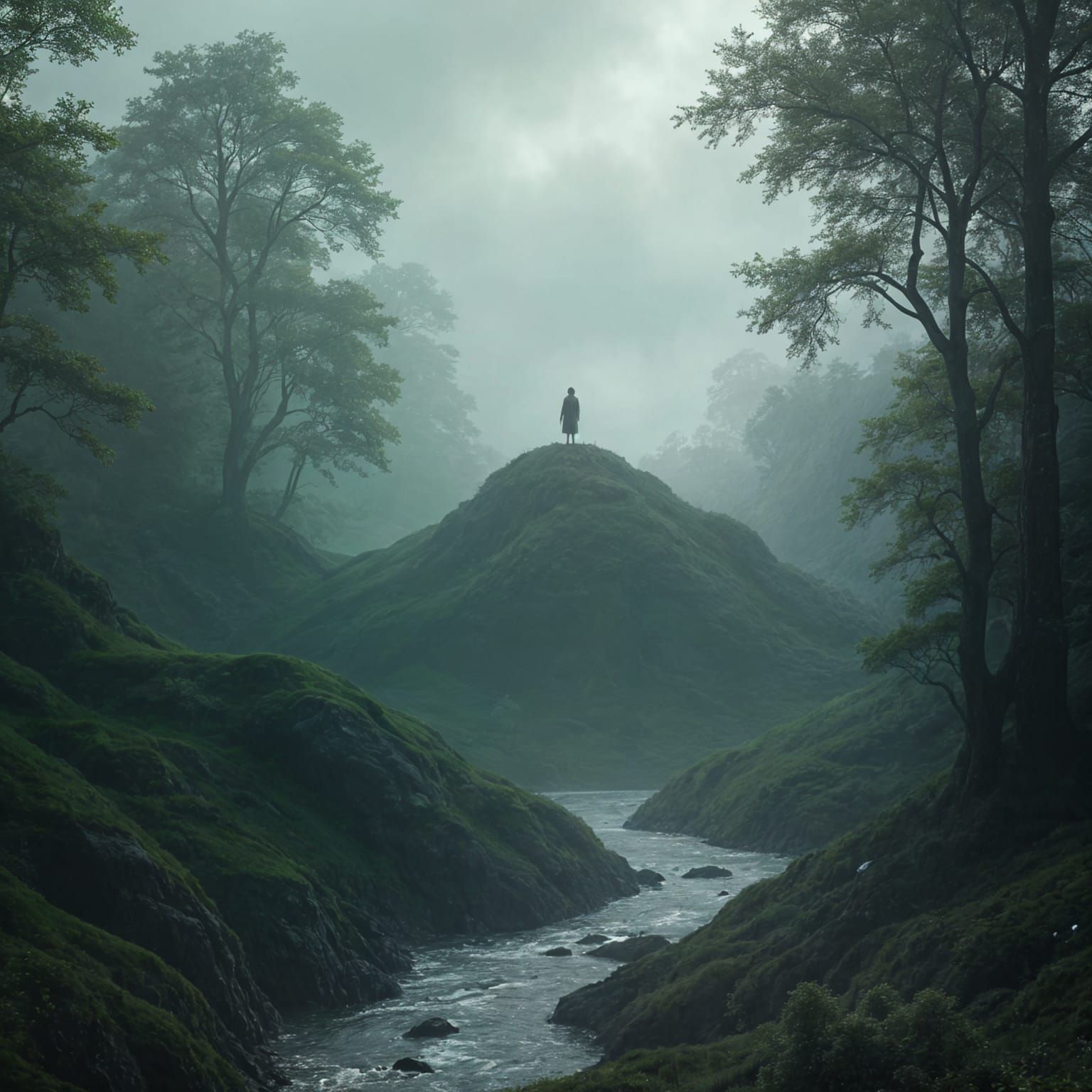 Ethereal Oasis Amidst Serene Solitude