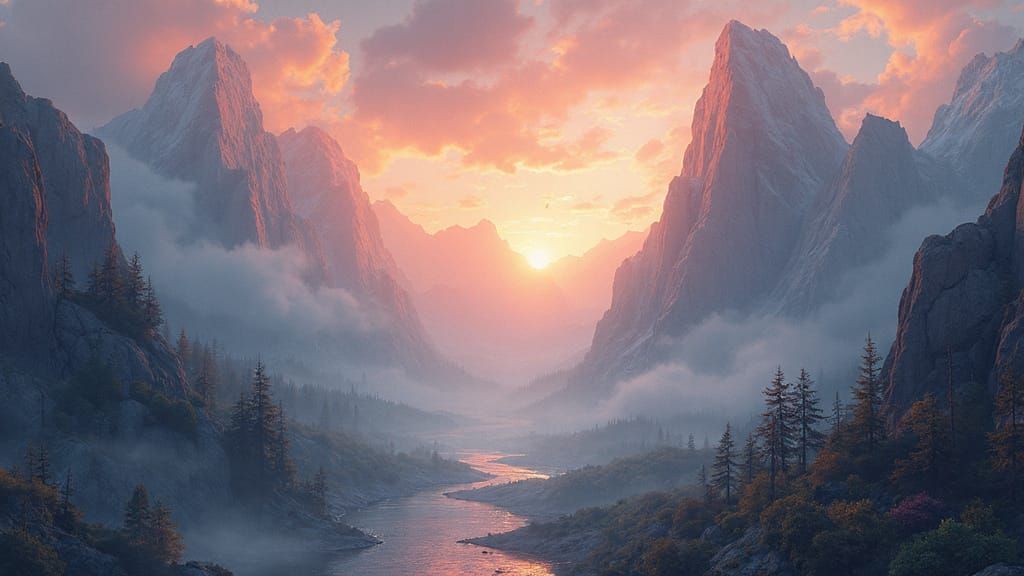 Dreamy Mythological Landscape Matte Painting