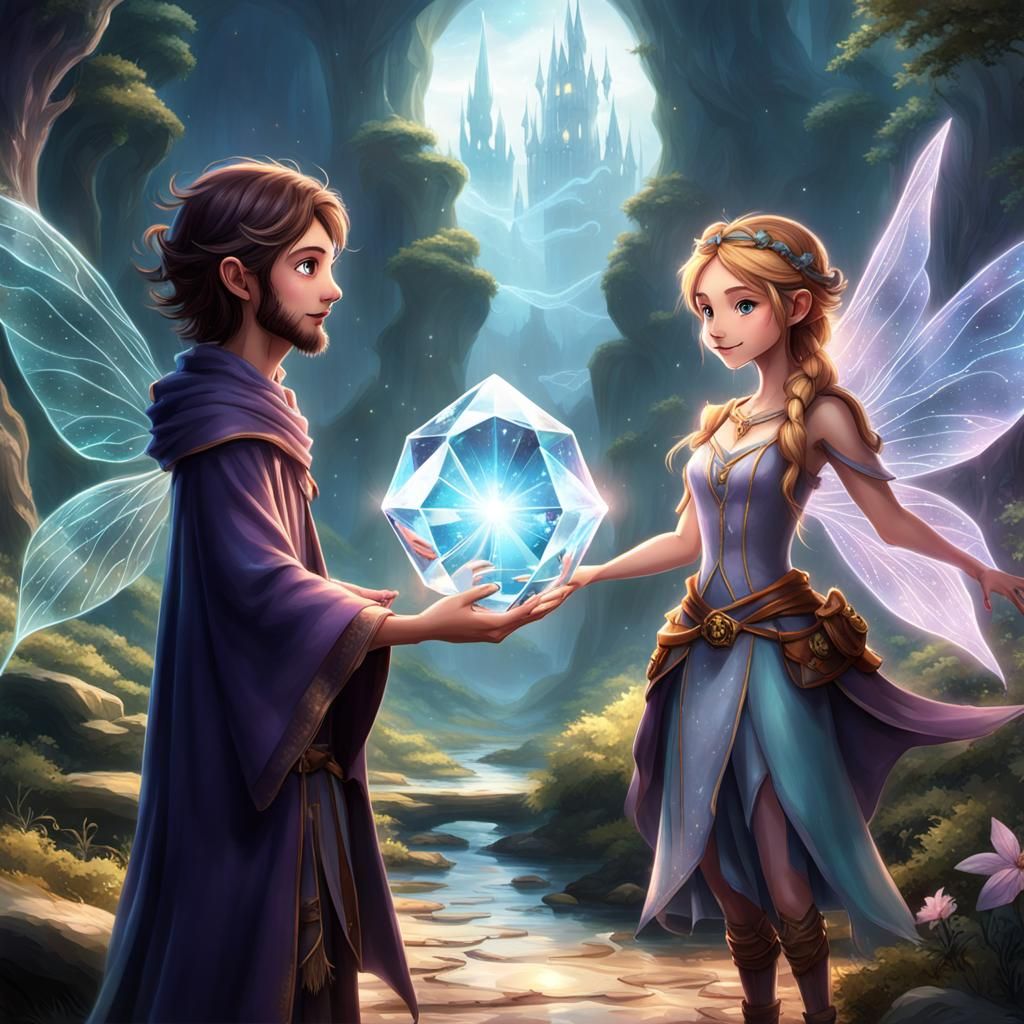 Wizard and Fairy Journey: Dark Fantasy Concept Art