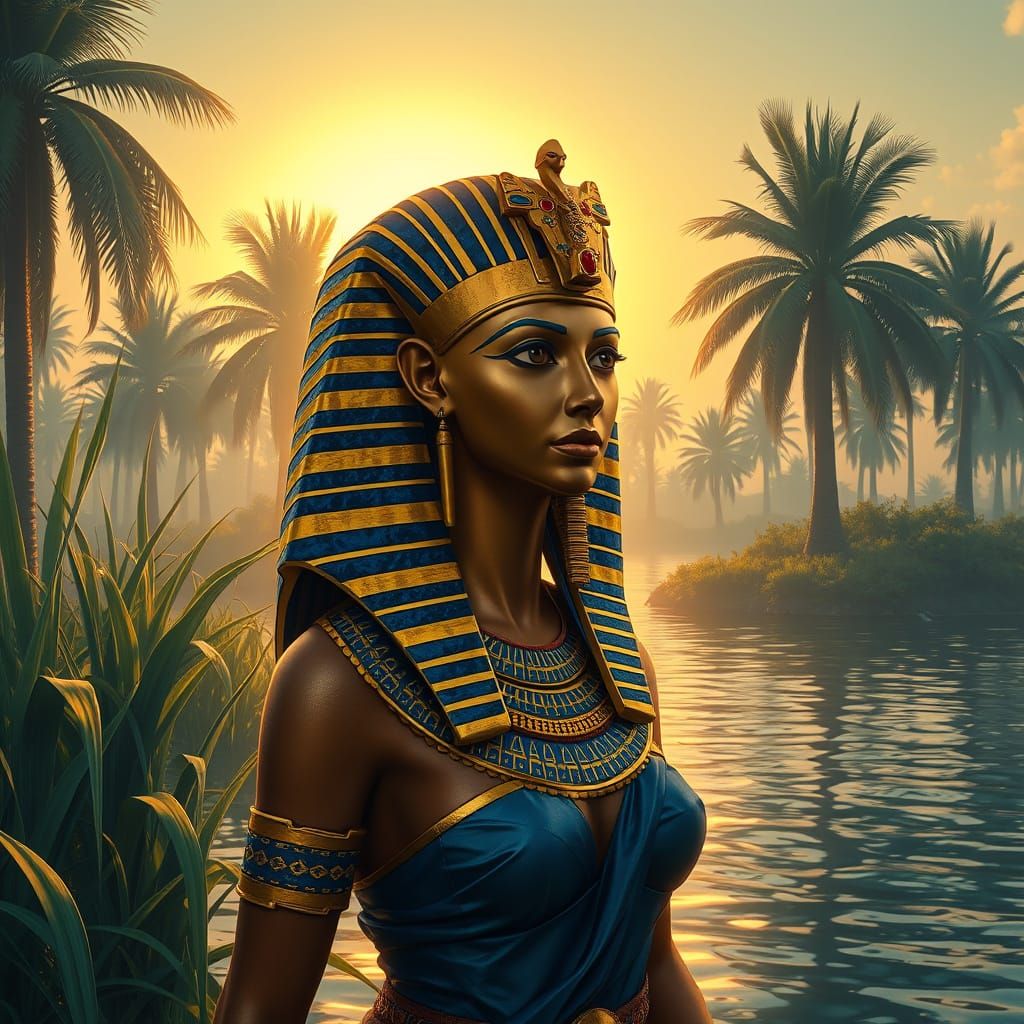 Majestic Egyptian Pharaoh Goddess