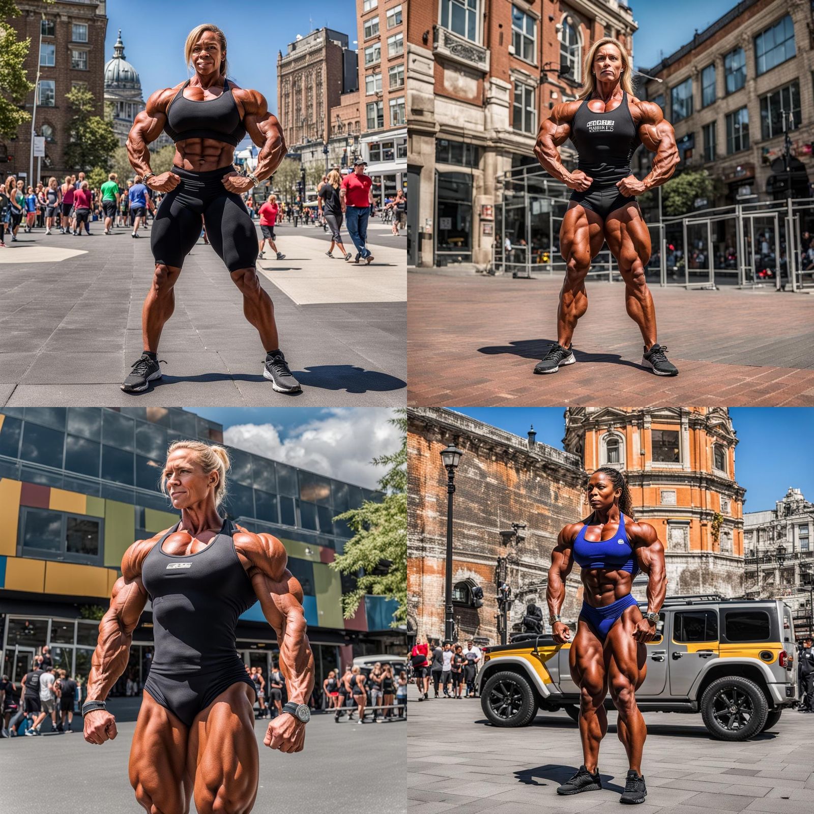 Female Bodybuilder: Buff and Proud in Public View