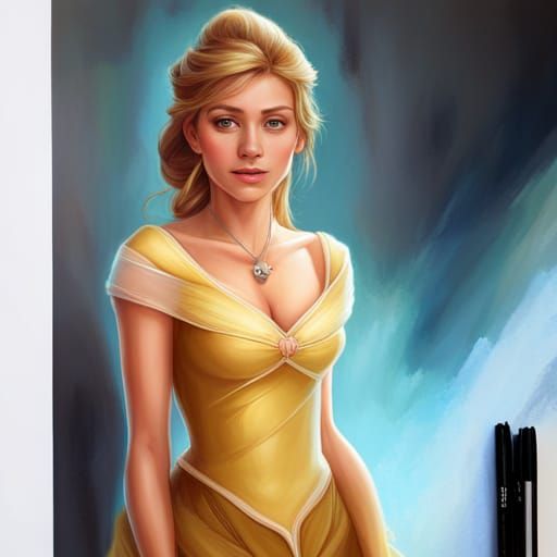 Disney Princess Portrait in Hyperrealistic Style