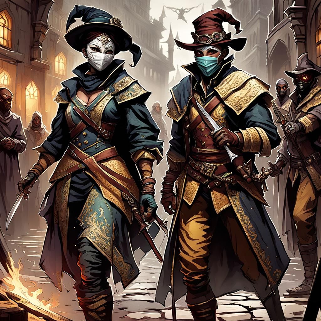 Masked Rogue: Fantasy Character Design in 8K