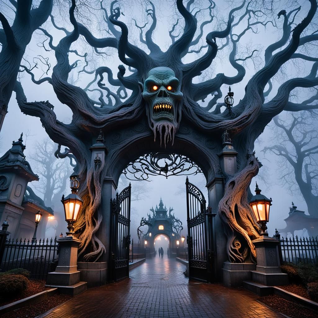 Horror Theme Park Entrance