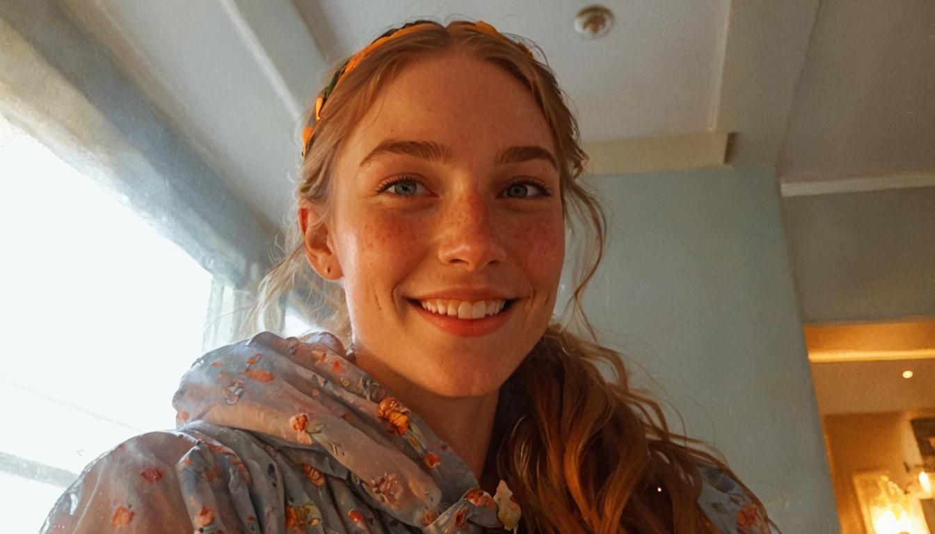 Rose Princess Portrait in Oil Painting Style