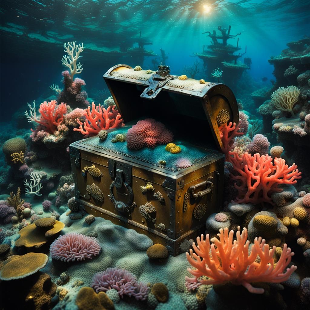 Mystical Coral Reef and Sunken Treasure