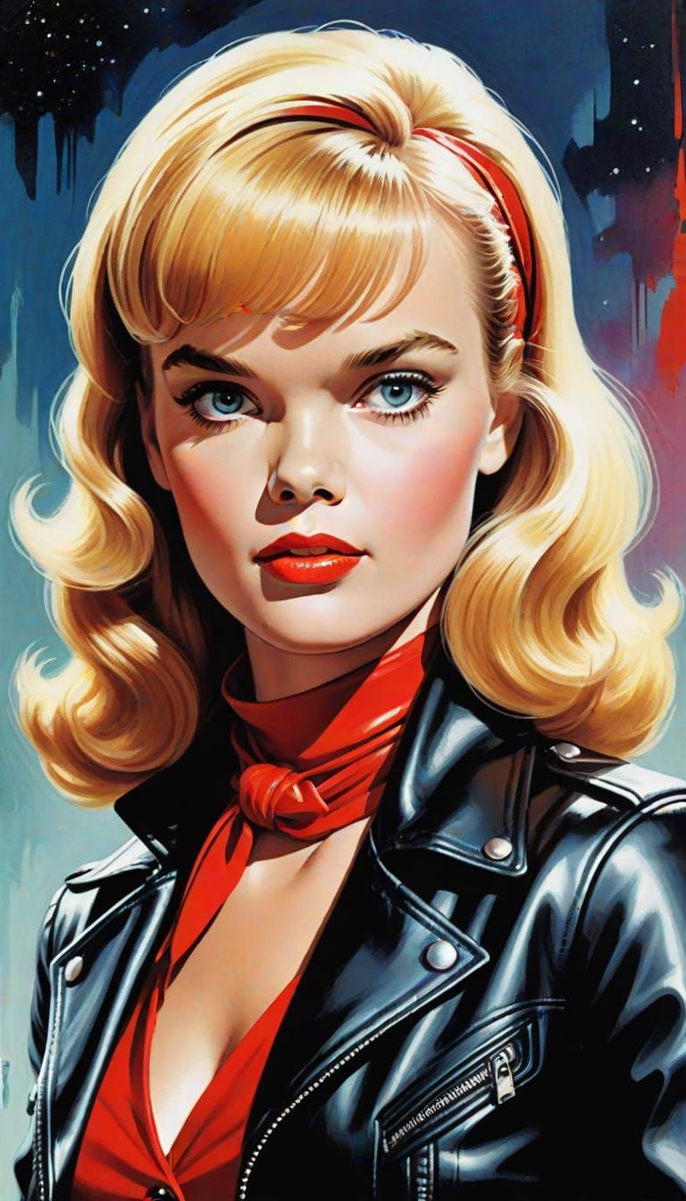Anne Francis as Honey West in Pulp Magazine Style