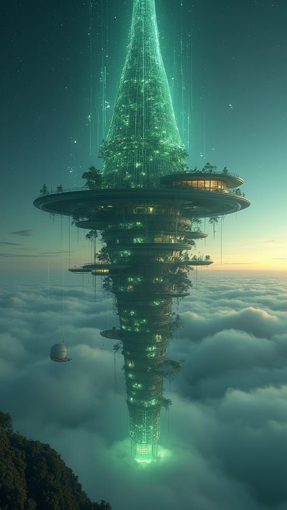 Futuristic Venus City of Sound and Light