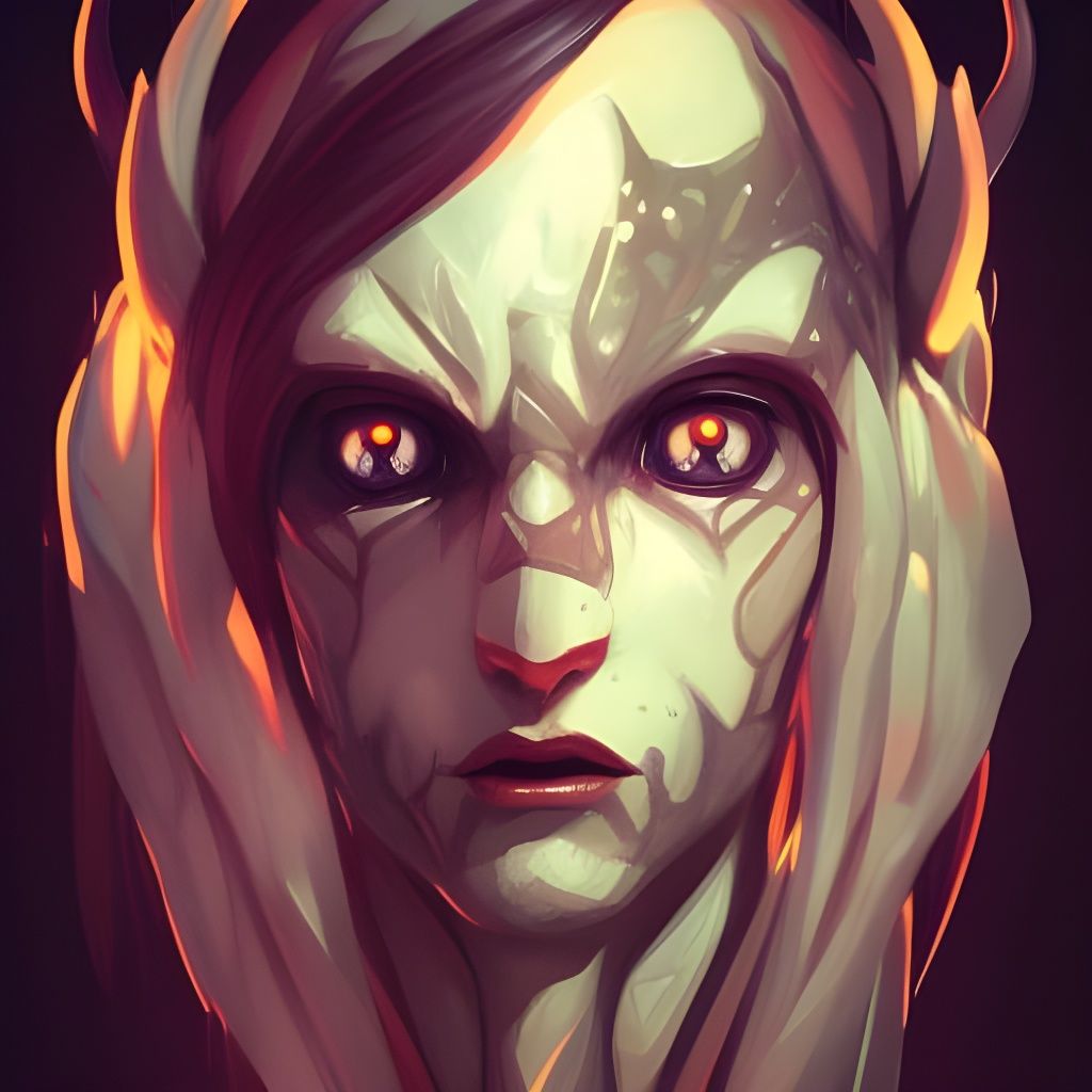 Chibi Wendigo Portrait in Hyperdetailed Style