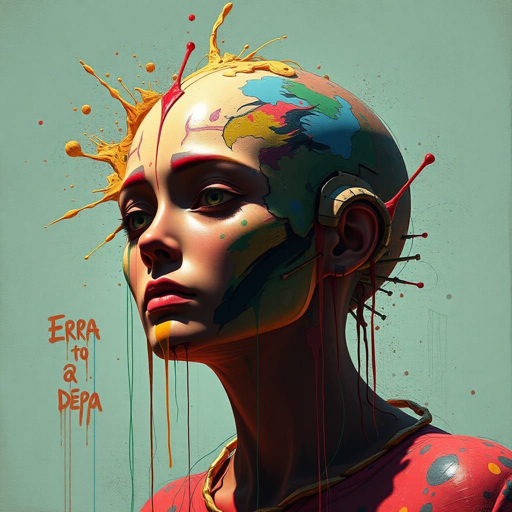 Colorful Graffiti Street Art with Polychromatic Palette