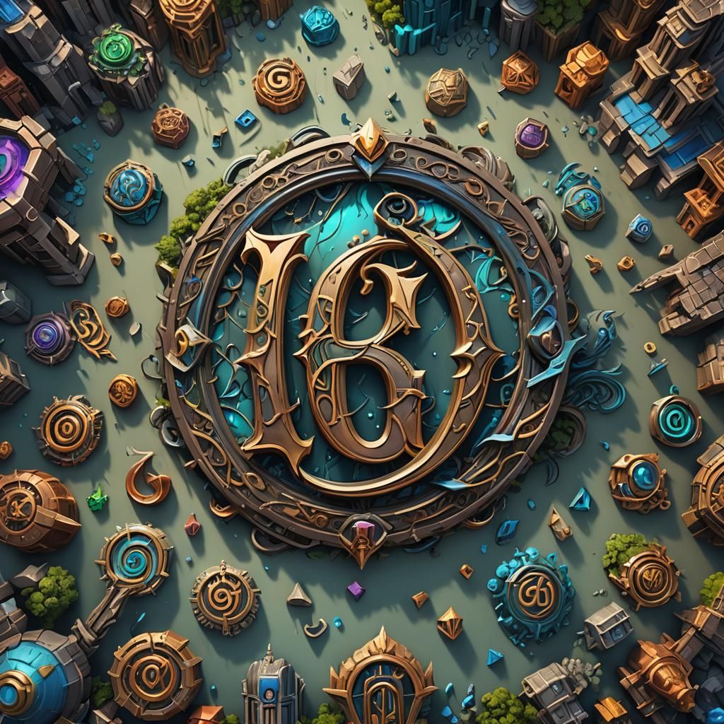 Intricate CB Logo Concept Art in 8K