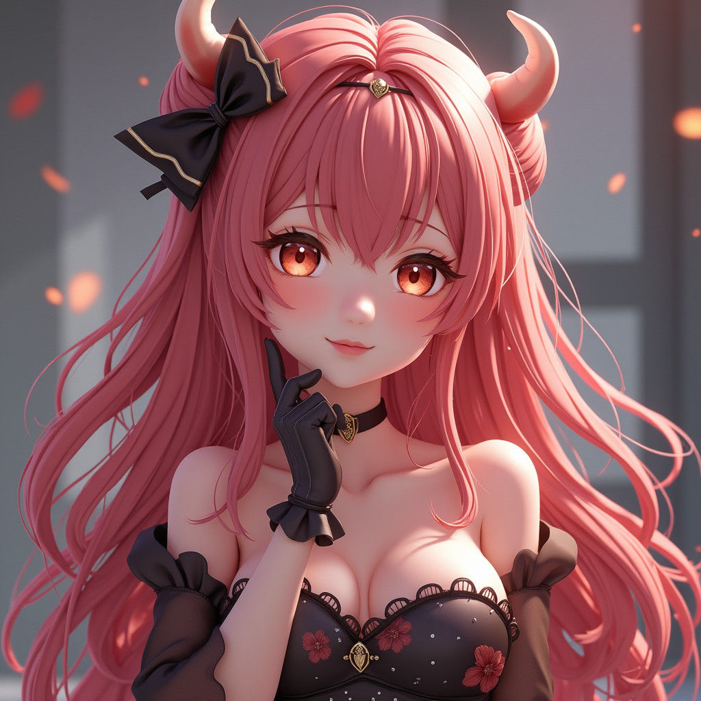 Anime Style Character Portrait in 3D