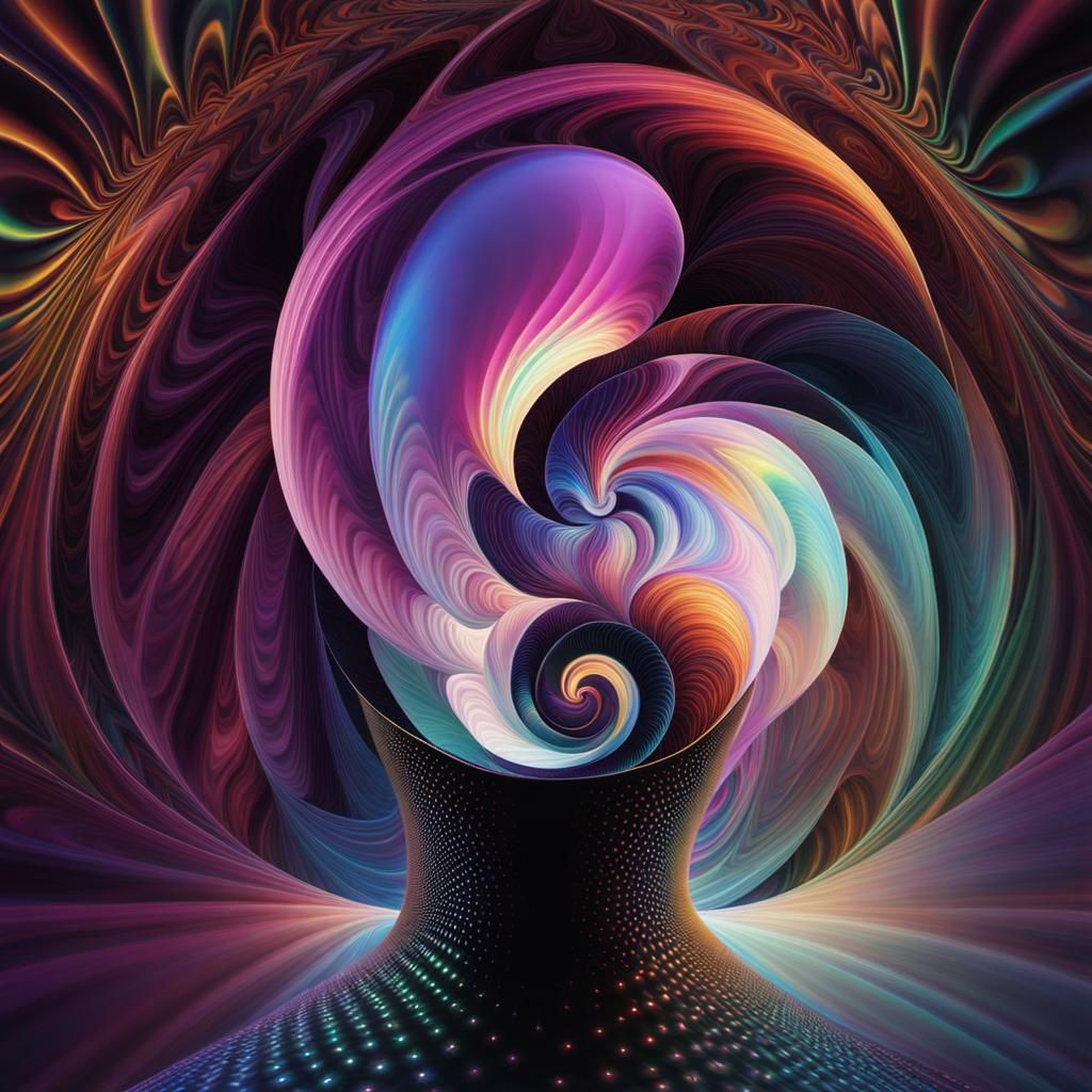 Imploding Velvet Glassigami Prismatic Optical Art Background