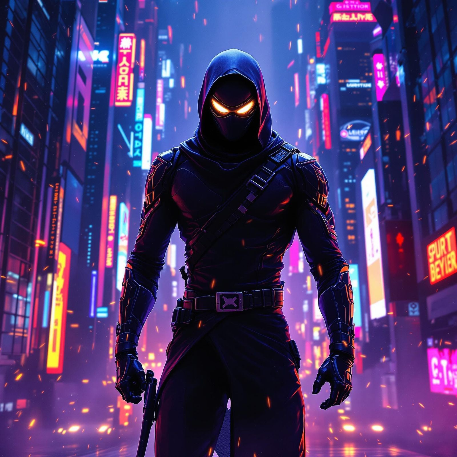 Snake Eyes in Neon Metropolis Splendor