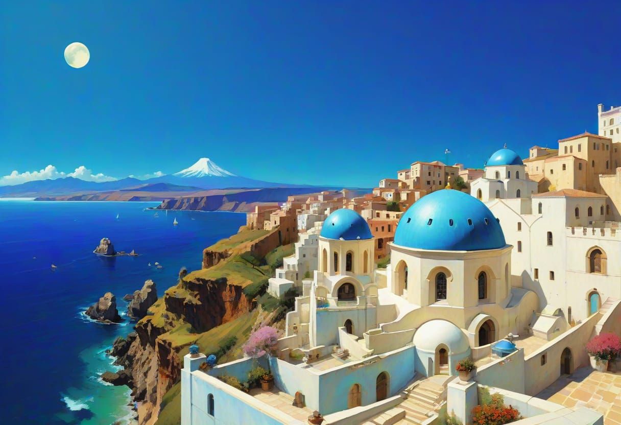 Elaborate Fantasy Architecture in Digital Art Style