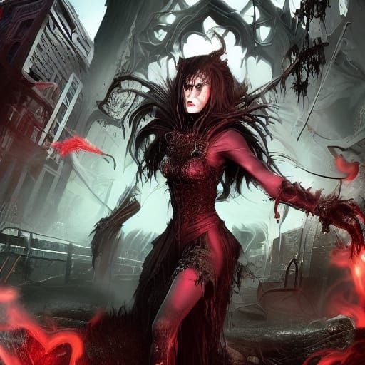 Woman Fights Werewolf in Grimy Alleyway