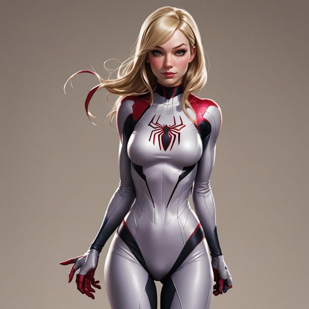 Spider-Gwen Portrait in Dynamic Lighting