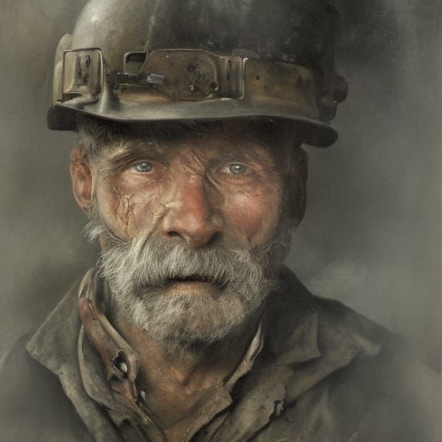 19th Century Coal Miner Portrait