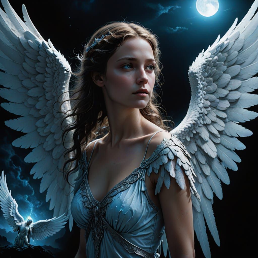 Angel Between Worlds in Digital Matte Painting