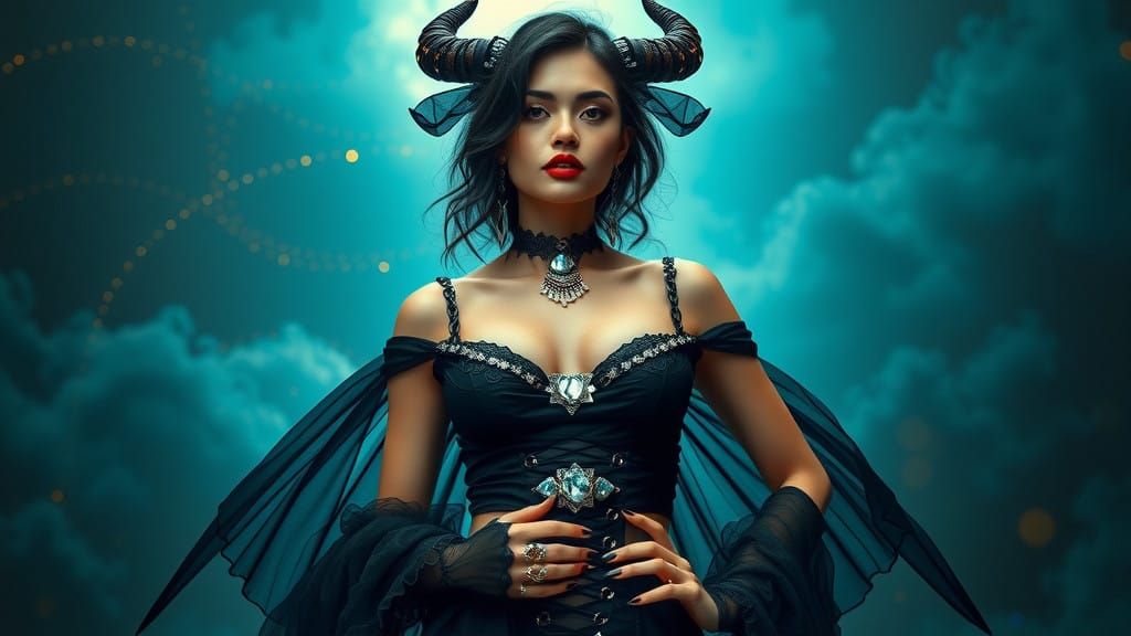 Gothic half-demon women