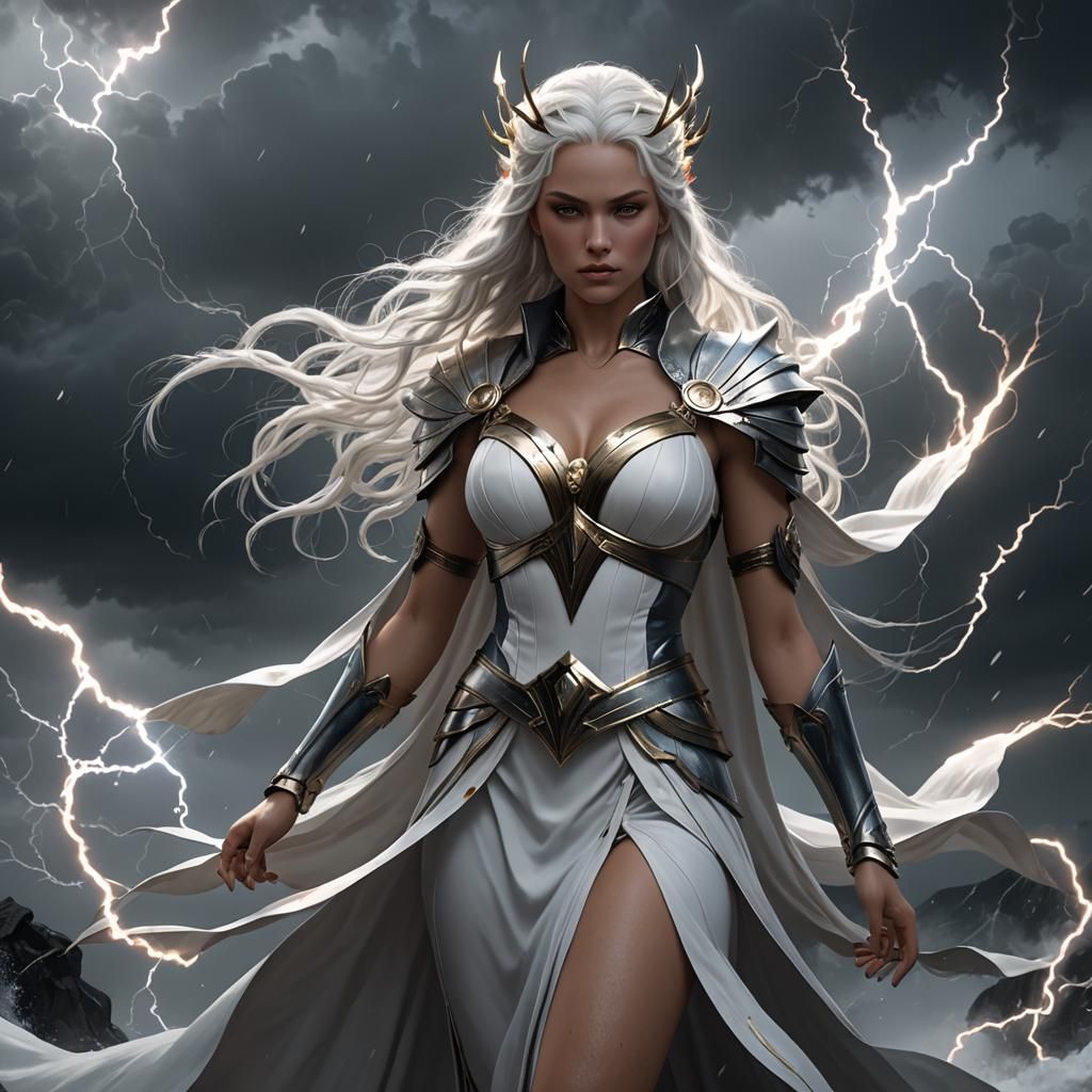 Anime Storm Goddess Concept Art in 8k