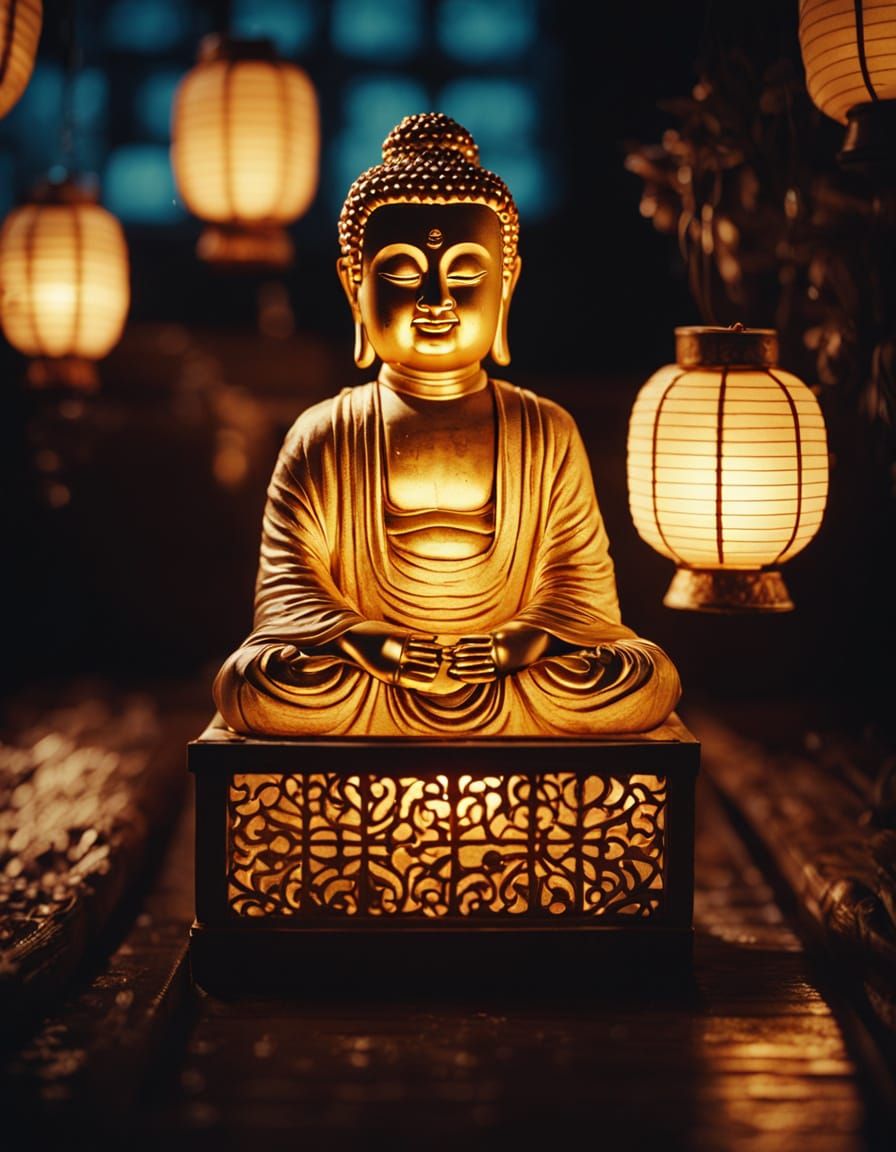Lantern Box Buddha: Cinematic Still Life