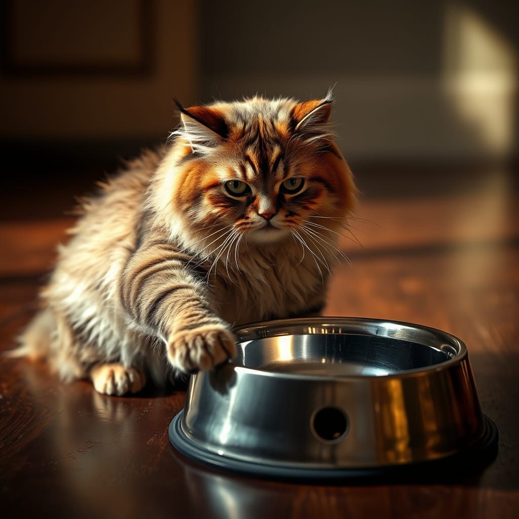 Discerning Feline Surrounded by Luxury