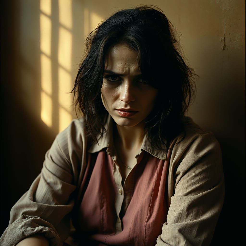 A Haunting Portrait of Melancholy Elegance