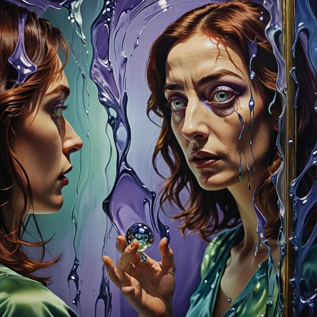 Surreal Reflection: A Dreamlike Vision in Glass