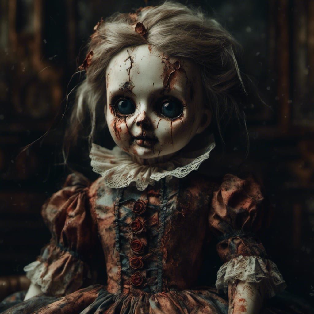 Creepy Doll Portrait in Detailed Matte Painting