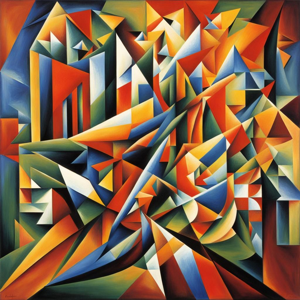 Abstract Cubist Net Inspired by Kurasov and Gleizes