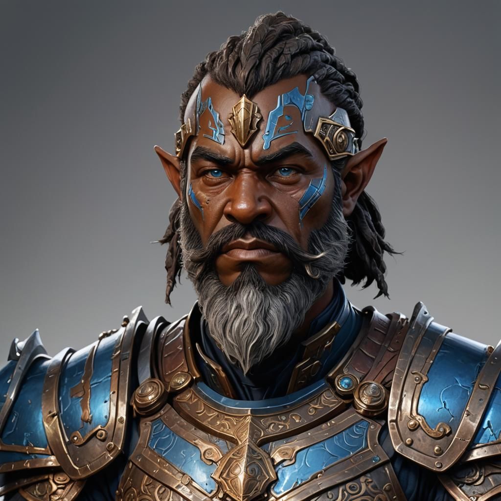 Hill Dwarf Portrait in High Fantasy Style