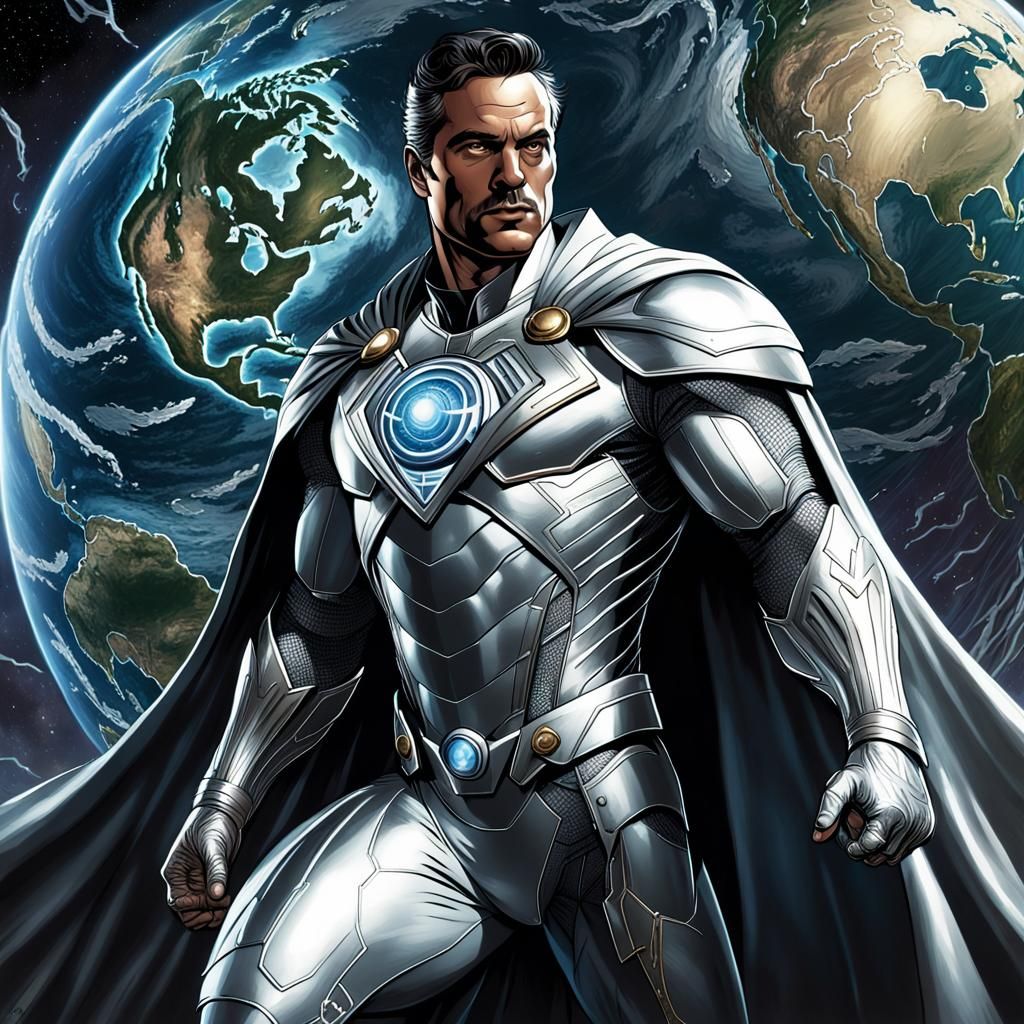 Silver Suited Hero on Earth, Comic Book Art
