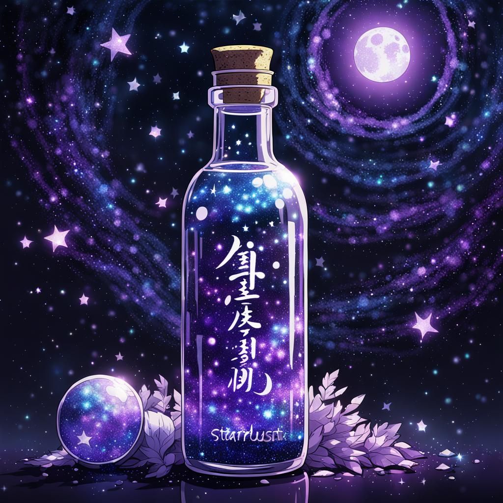 Magical Stardust Bottle in Anime Style