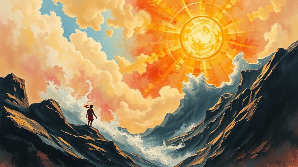 Abstract Art: Time's Unstoppable Flow in Charcoal