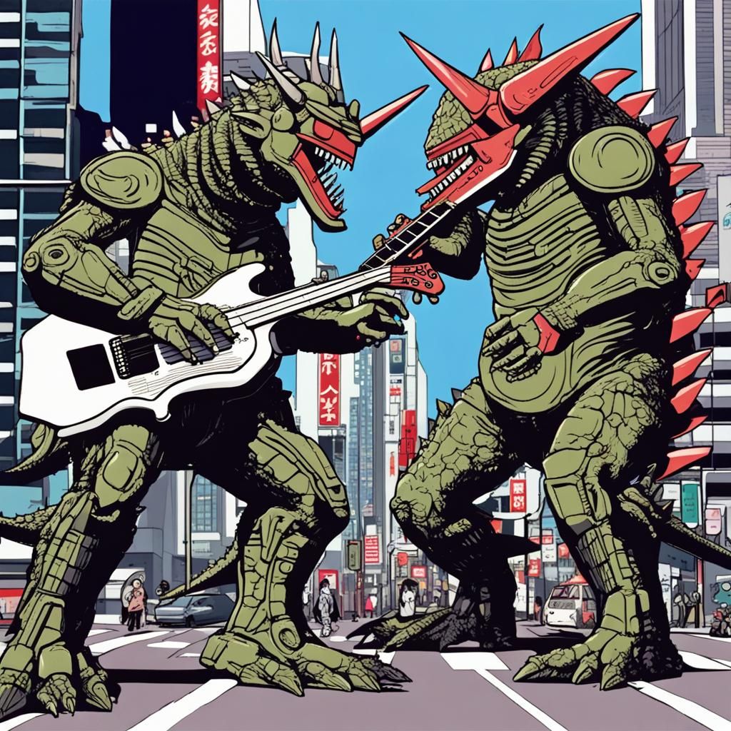 Mecha Musician Kaiju Battle in Tokyo
