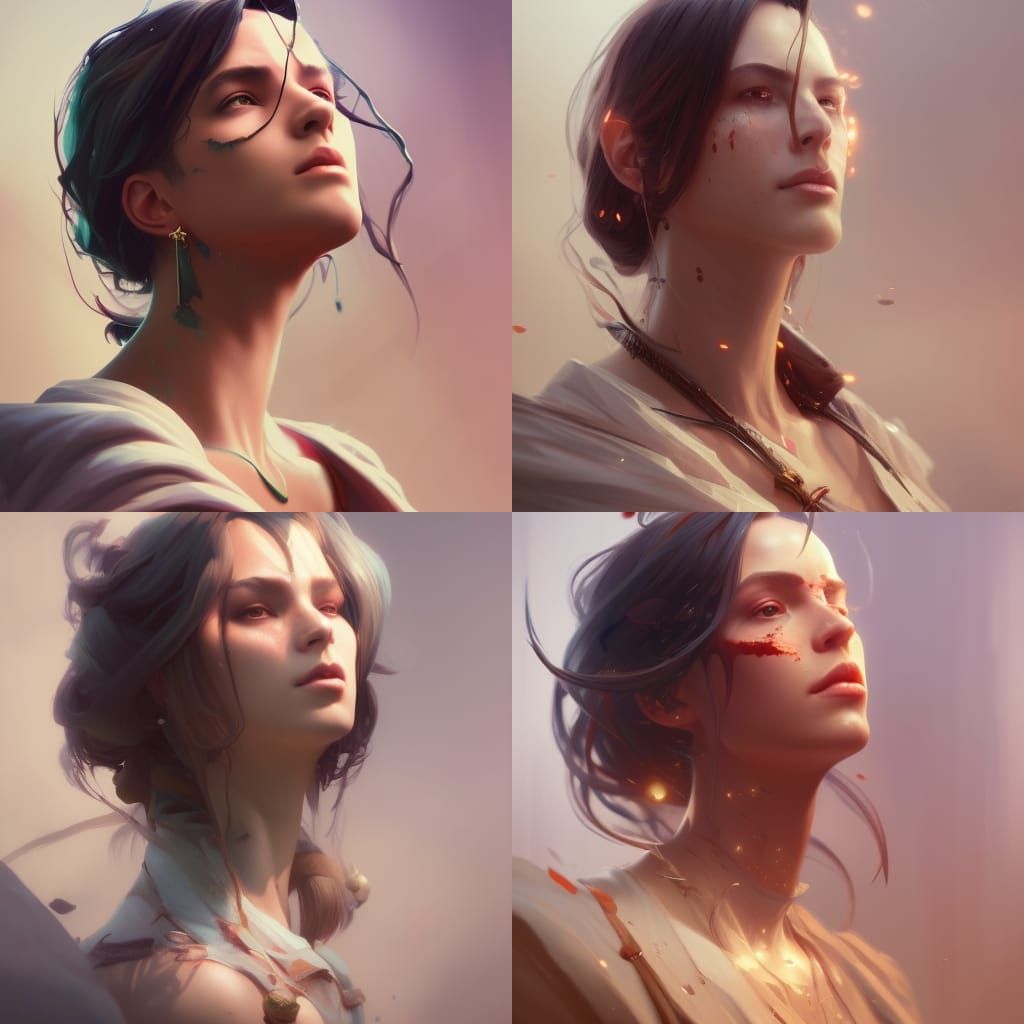 Detailed Dark Fantasy Portrait with Dynamic Lighting