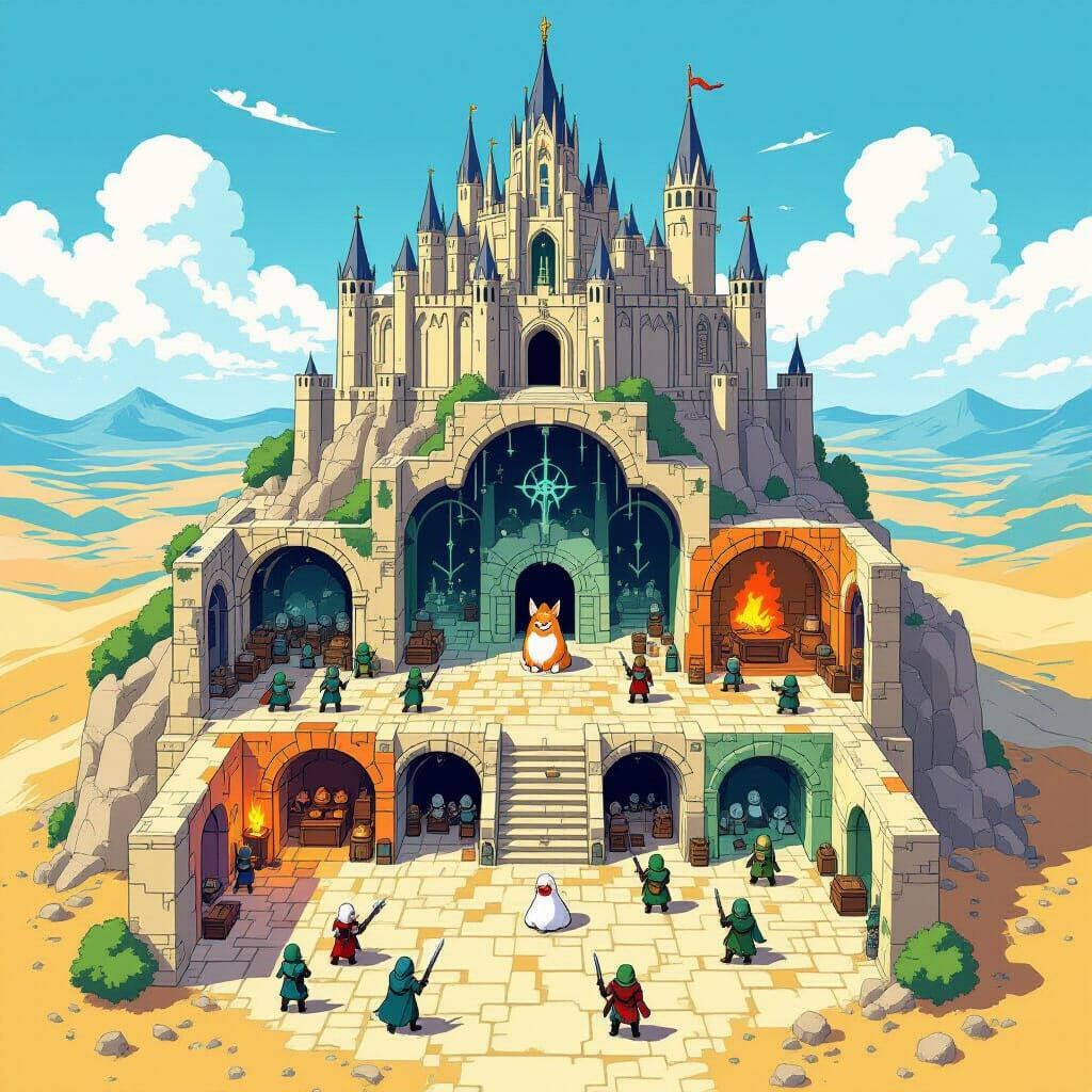 Anime Style Lord of the Rings Witch King and Corgi Base