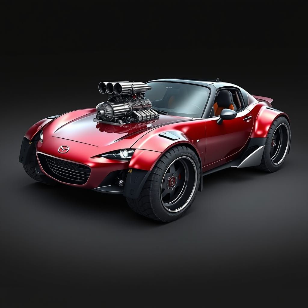 Custom Mazda Miata Inspired by Futuristic Automotive Art