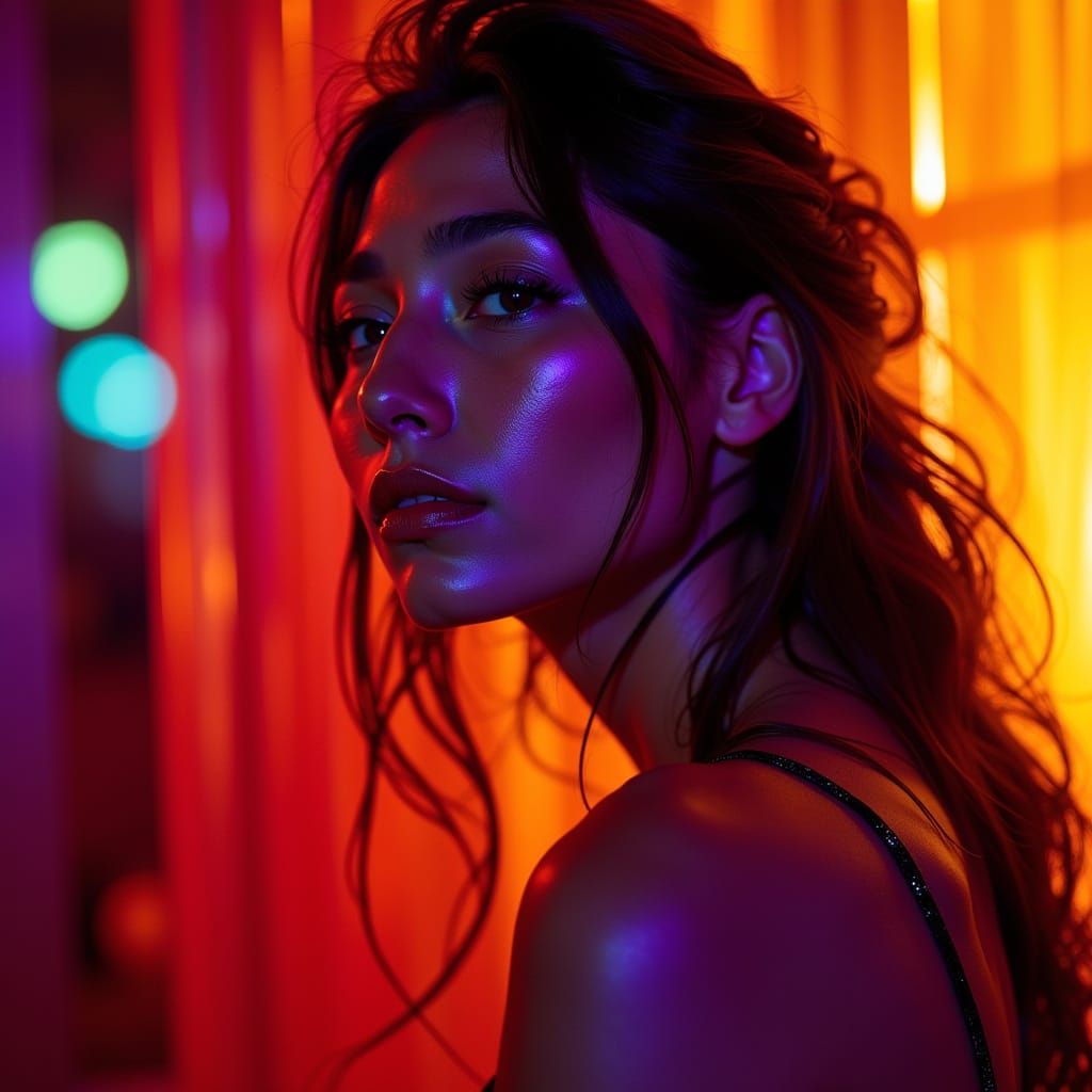 Golden Hour Warrior Heroine in Vibrant Colors