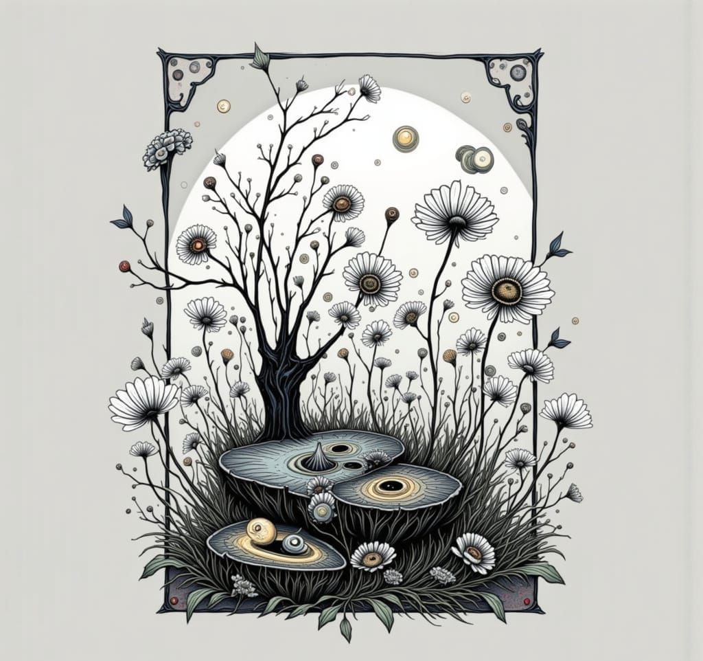 Abstract Caricature Generated by AI Model