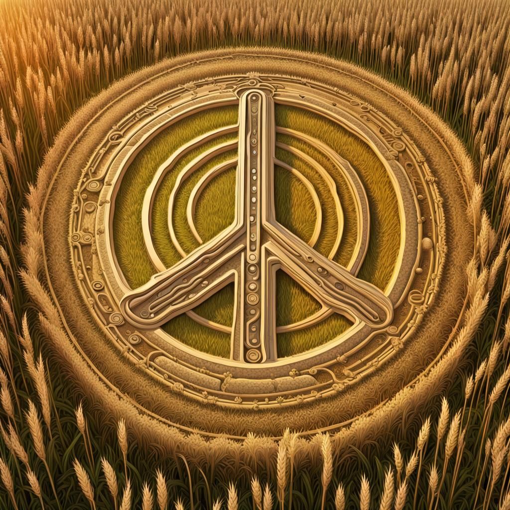 Algiz reversed crop circle
