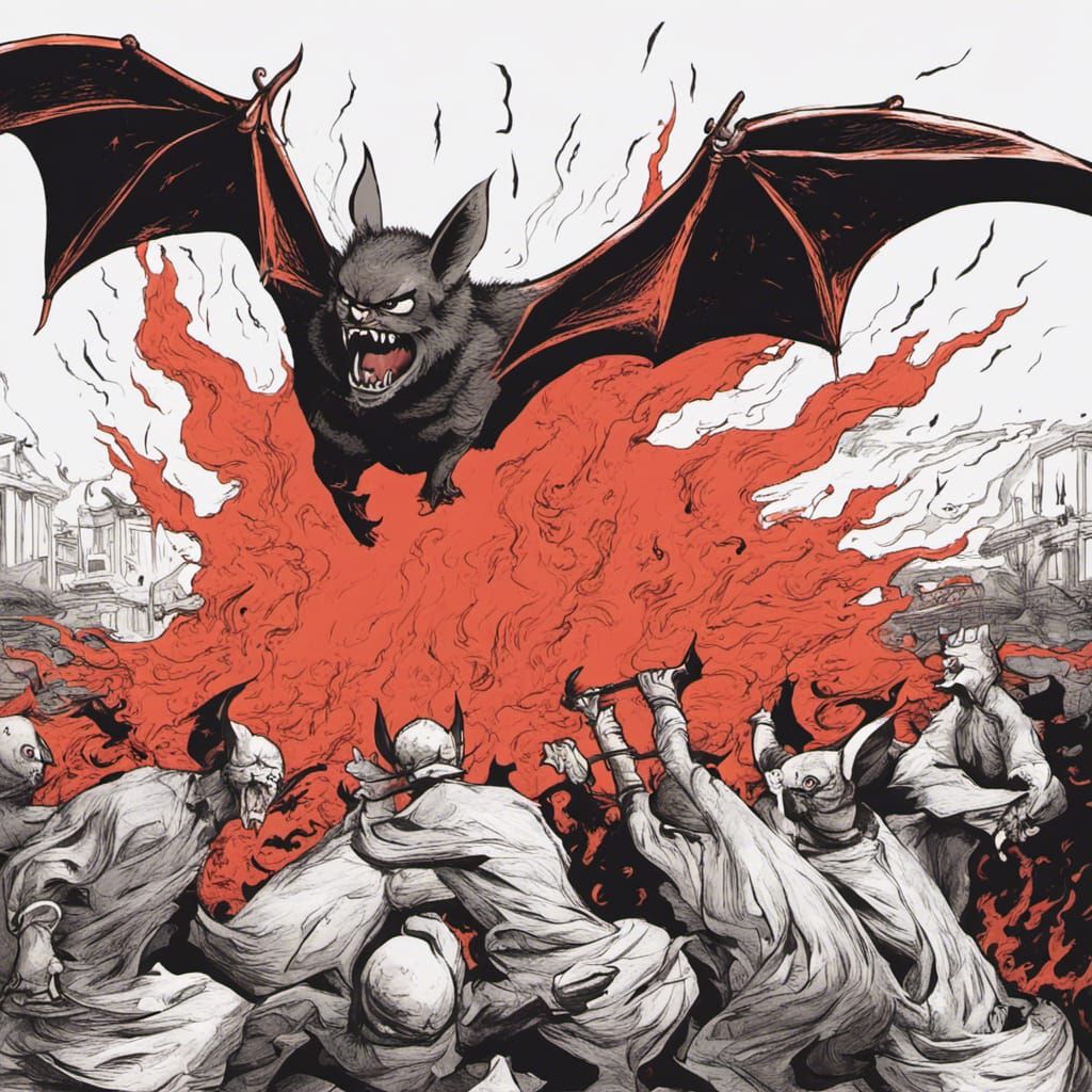 Bat Escapes Fiery Pit of Demons