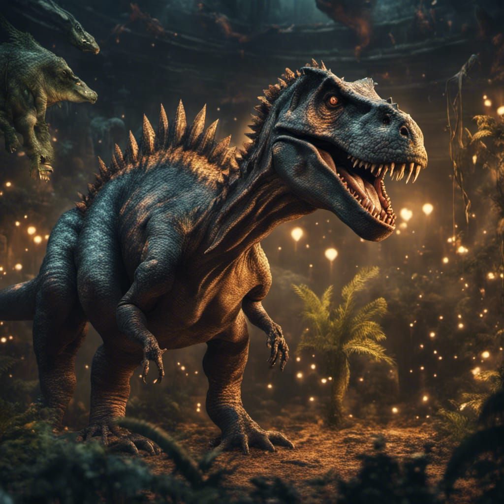 Glitter Dinosaurs: Epic Cinematic Fantasy Art