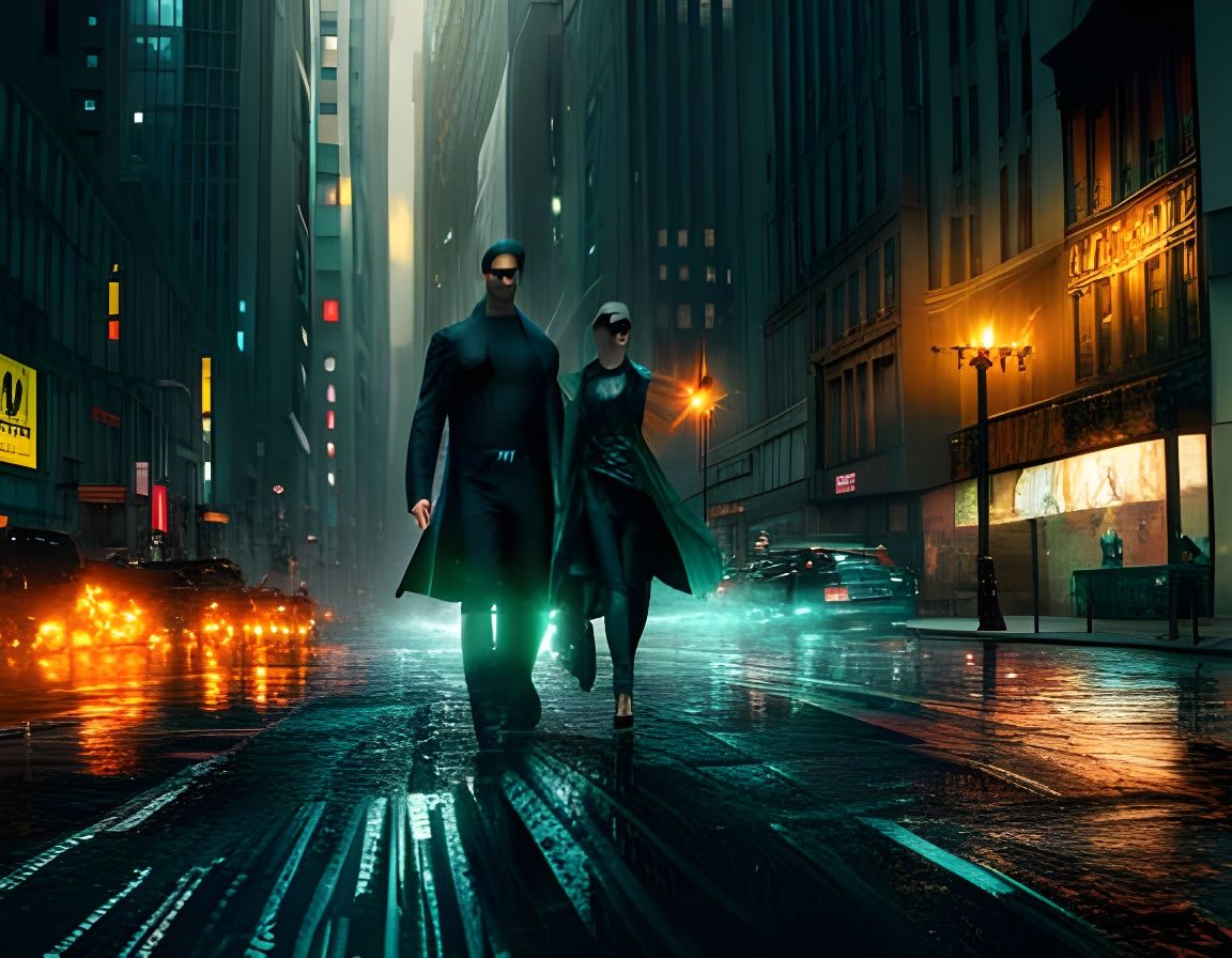 Matrix Code in Style of Paul Lehr