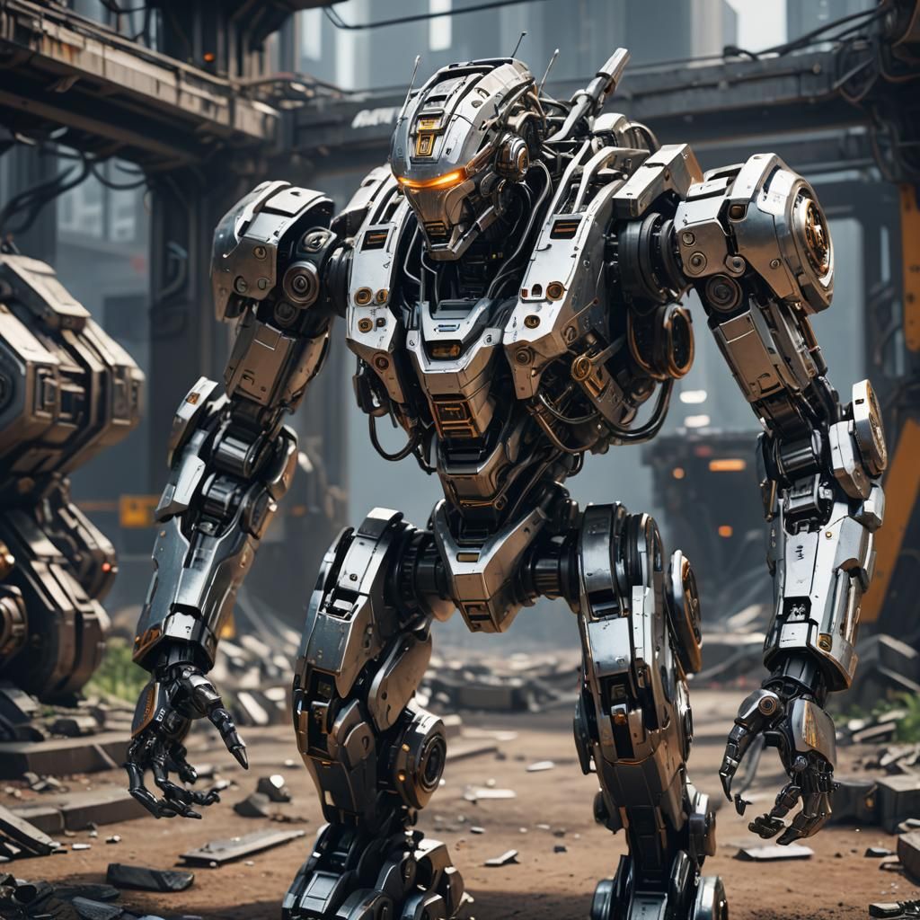 Robot Man's Day: Futuristic Sci-Fi Render